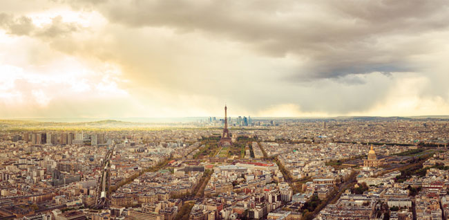 vue aerienne de Paris