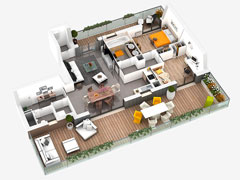 Plan d'un appartement T3