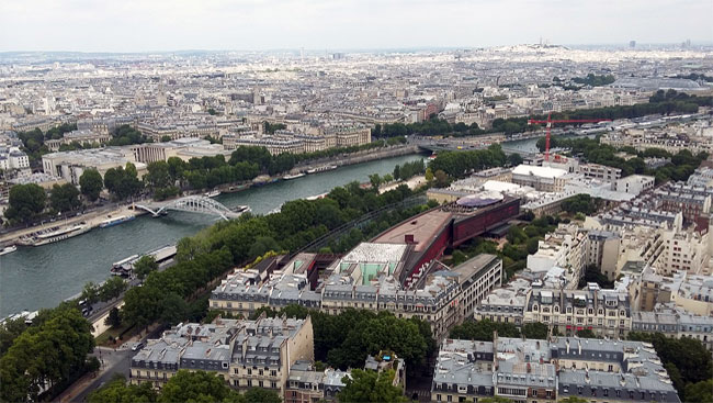 vue aerienne de Paris