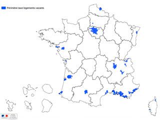 Le zonage Taxe sur les logements vacants concrene 28 agglomérations