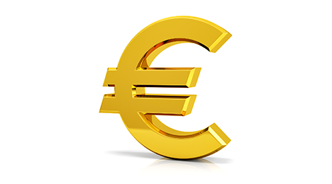 symbole euro doré