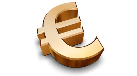 Symbole de l’euro doré