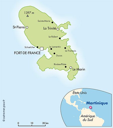 Carte de la Martinique 
