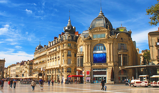 La place de la Comédie à Montpellier