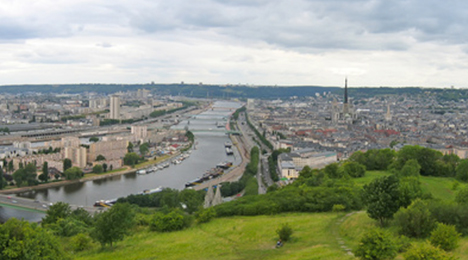 Vue de Rouen et de la Seine