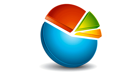 symbole de statistique en forme de camembert