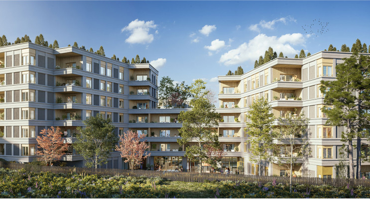 Bron programme immobilier neuf &laquo; Jours Nouveaux - Place Centrale &raquo; en Loi Pinel 